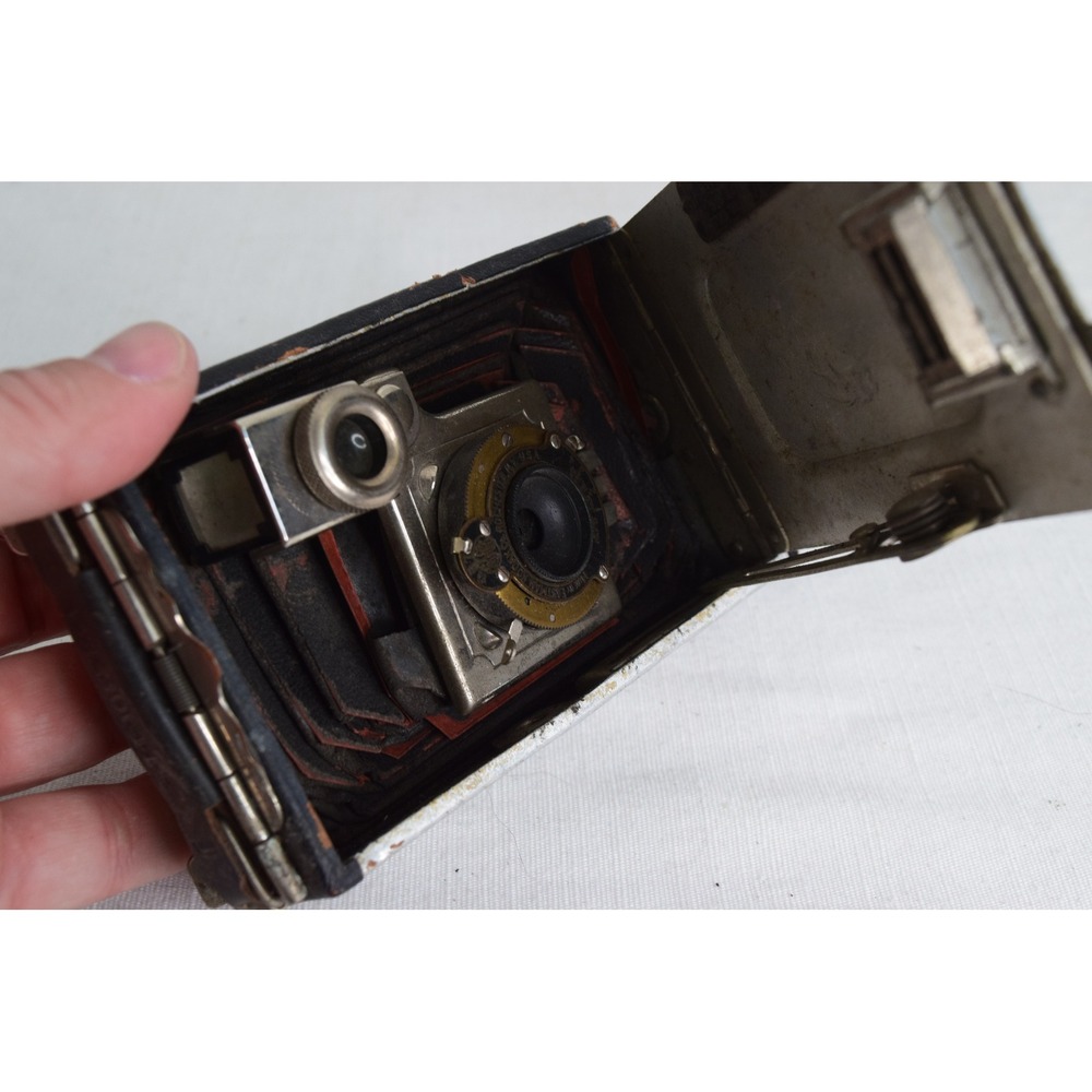 Kodak Premorette Folding Camera Vintage Metal Leather Bellow Untested Junior 1